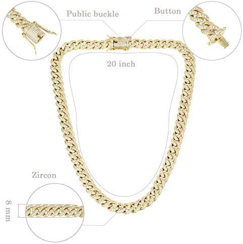 8mm Diamond Cuban Link Necklaces