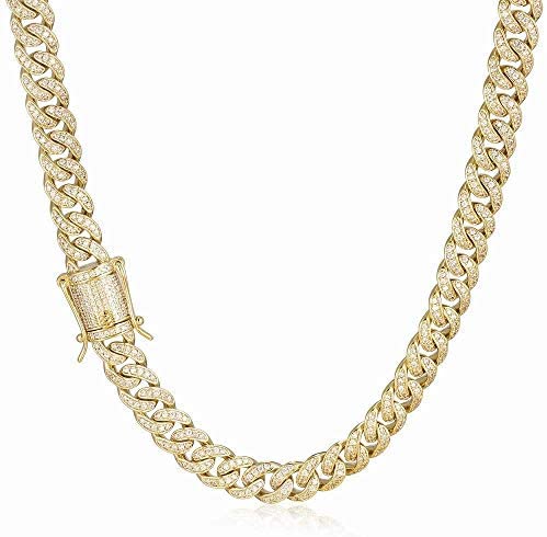 8mm Diamond Cuban Link Necklaces
