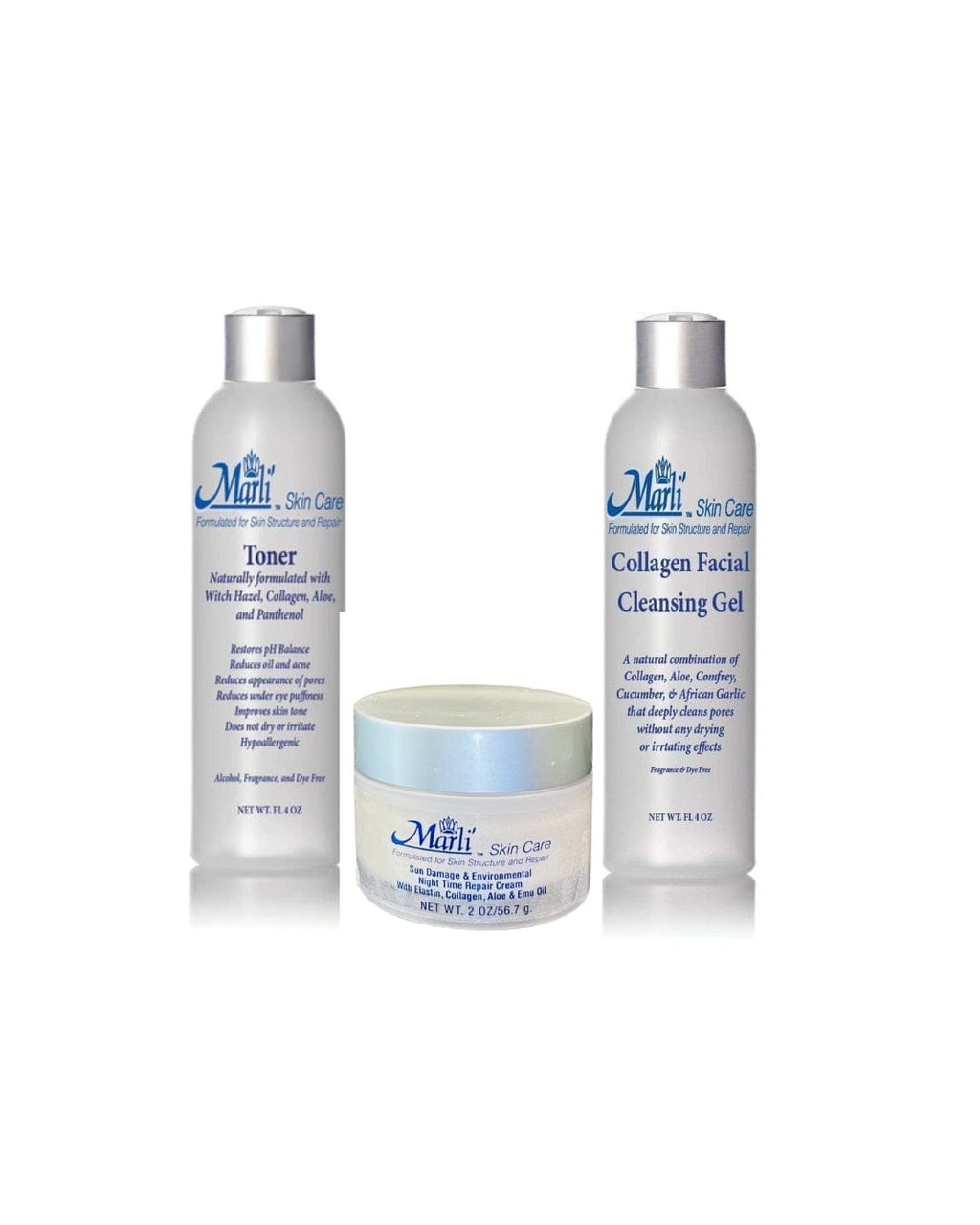 Complete Skin Care Kit - Cleanser, Toner, Moisturizer